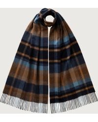 Johnstons of Elgin - Deco Block Check Cashmere Scarf - Lyst
