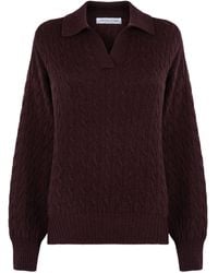 Johnstons of Elgin - Cropped Cable Cashmere Sweater - Lyst