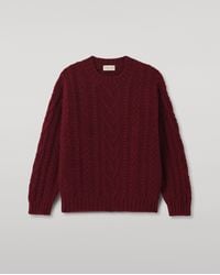 Johnstons of Elgin - Macdonald Dark Aran Cable Cashmere Jumper - Lyst