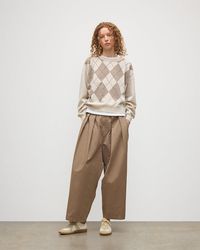 Johnstons of Elgin - Clan Natural Argyle Cashmere Jumper - Lyst