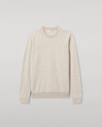 Johnstons of Elgin - Rory Natural Classic Cashmere Crew Jumper - Lyst