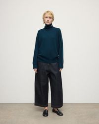 Johnstons of Elgin - Gauzy Cashmere Dark Roll Neck Jumper - Lyst