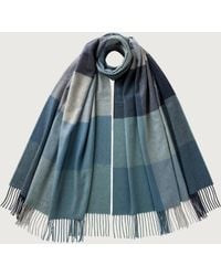 Johnstons of Elgin - Block Check Cashmere Stole - Lyst
