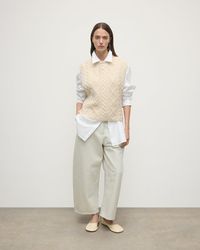 Johnstons of Elgin - Aran Cable Cashmere Tank - Lyst
