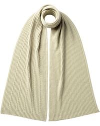 Johnstons of Elgin - Cable & Rib Light Cashmere Scarf - Lyst