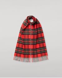 Johnstons of Elgin - Royal Stewart Tartan Cashmere Scarf - Lyst