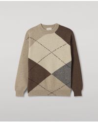 Johnstons of Elgin - Monteith Exploded Argyle Donegal Cashmere Jumper - Lyst
