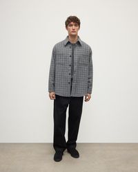 Johnstons of Elgin - Cashmere Wool Blend Overshirt - Lyst