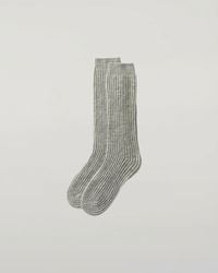 Johnstons of Elgin - Luxe Ribbed Light Cashmere Socks - Lyst