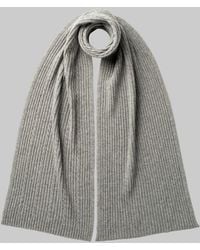 Johnstons of Elgin - Cable & Rib Light Cashmere Scarf - Lyst