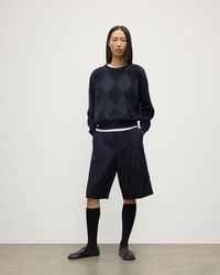 Johnstons of Elgin - Clan Dark Argyle Cashmere Jumper - Lyst
