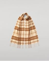 Johnstons of Elgin - Check Cashmere & Vicuña Scarf - Lyst