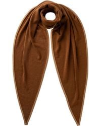 Johnstons of Elgin - Gauzy Cashmere Dark Camel Diamond Scarf - Lyst