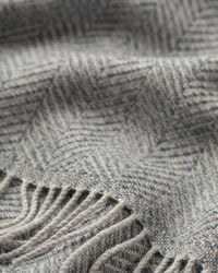 Johnstons of Elgin - Texture Herringbone Merino Throw - Lyst
