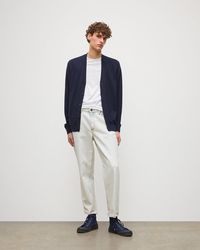 Johnstons of Elgin - Rory Dark Classic Cashmere Cardigan - Lyst