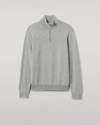 Johnstons of Elgin - Cashmere Light Zip Neck Jumper - Lyst