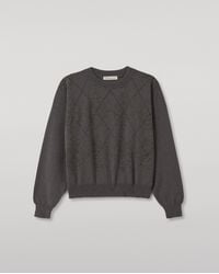Johnstons of Elgin - Clan Mid Argyle Cashmere Jumper - Lyst
