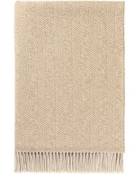 Johnstons of Elgin - Texture Herringbone Merino Throw - Lyst