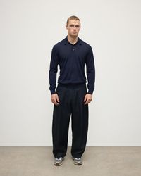 Johnstons of Elgin - Fin Dark Superfine Cashmere Polo Shirt - Lyst