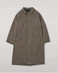 Johnstons of Elgin - Brodie Rust & Petrol Herringbone Wool Car Coat - Lyst