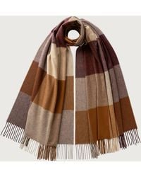 Johnstons of Elgin - Block Check Cashmere Stole - Lyst