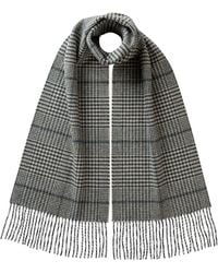 Johnstons of Elgin - Tweed Glen Check Dark Scarf - Lyst