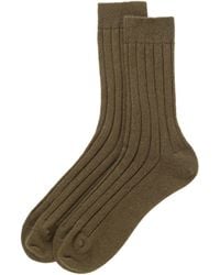 Johnstons of Elgin - Cashmere Ribbed Socks L - Lyst