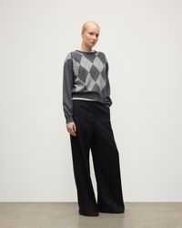 Johnstons of Elgin - Clan Mid Argyle Cashmere Jumper - Lyst