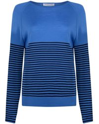 Johnstons of Elgin - Superfine Merino Bateau Stripe Sweater - Lyst