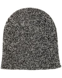 Johnstons of Elgin - Charcoal & Luna Marl Cashmere Donegal Beanie - Lyst