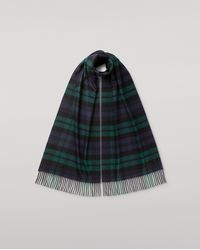 Johnstons of Elgin - Wide Watch Tartan Cashmere Scarf - Lyst