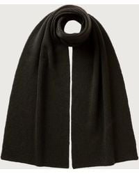 Johnstons of Elgin - Ribbed Dark Cashmere Scarf - Lyst