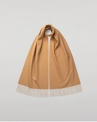 Johnstons of Elgin - Wide Camel Cashmere Scarf - Lyst