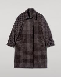 Johnstons of Elgin - Balmacaan Shale Houndstooth Coat - Lyst