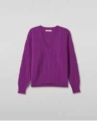 Johnstons of Elgin - Kylesku Deep V Cashmere Jumper - Lyst