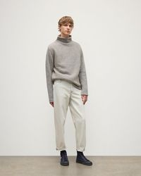 Johnstons of Elgin - Kester Marl Cashmere Funnel Neck Jumper - Lyst