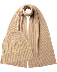 Johnstons of Elgin - Cable & Rib Cashmere Scarf - Lyst