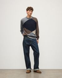 Johnstons of Elgin - Monteith Exploded Argyle Donegal Cashmere Jumper - Lyst