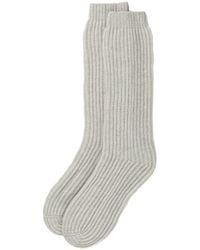 Johnstons of Elgin - Ribbed Cashmere Bed Socks - Lyst