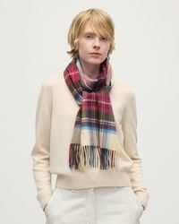 Johnstons of Elgin - Wide Hessian Dress Stewart Tartan Cashmere Scarf - Lyst