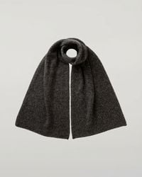 Johnstons of Elgin - Cashmere Bouclé Charcoal Scarf - Lyst