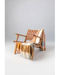 Johnstons of Elgin - Block Border Wool Throw - Lyst