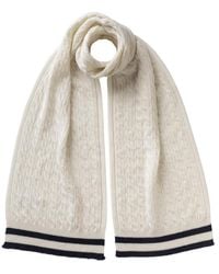 Johnstons of Elgin - Knitted Cable Stripe & Scarf - Lyst
