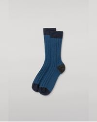 Johnstons of Elgin - Alexander Colour Block Cashmere Socks L - Lyst
