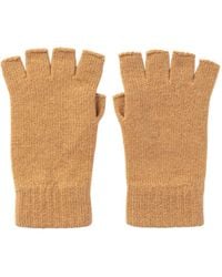 Johnstons of Elgin - Fingerless Camel Cashmere Gloves - Lyst