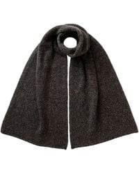 Johnstons of Elgin - Cashmere Bouclé Charcoal Scarf - Lyst