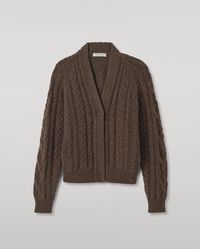 Johnstons of Elgin - Mabel Aran Cable Cashmere Cardigan - Lyst