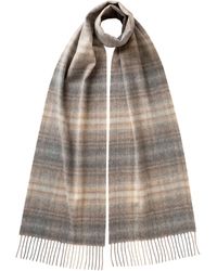 Johnstons of Elgin - Soft Blur Check Cashmere Scarf - Lyst