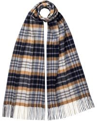 Johnstons of Elgin - House Check Wide Cashmere Scarf - Lyst