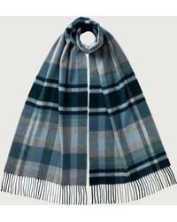 Johnstons of Elgin - Deco Block Check Cashmere Scarf - Lyst